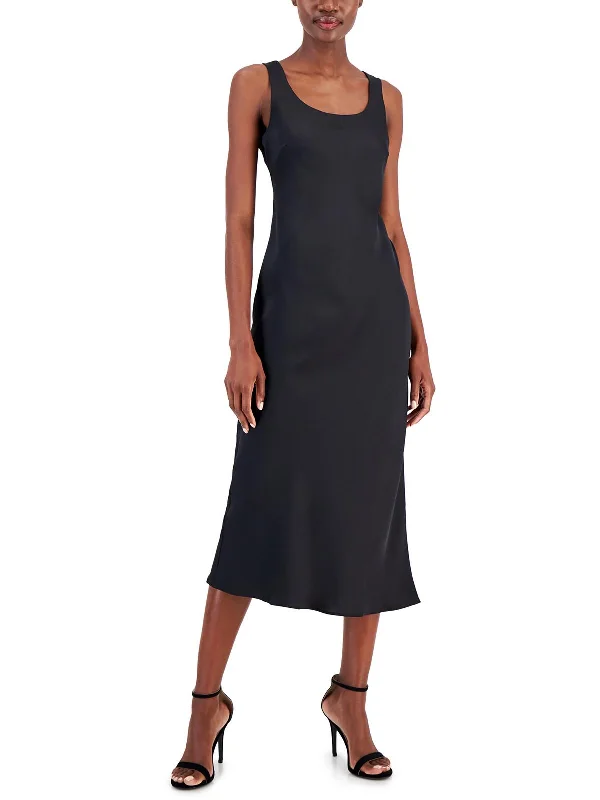 Celebrate With Big Savings Womens Bias-Cut Sleeveless Midi Dress