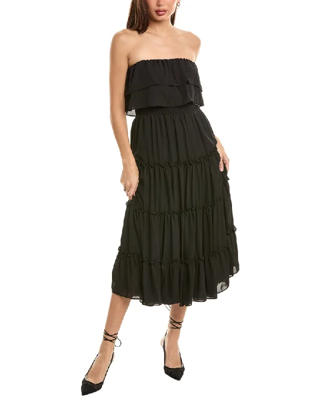 Last Chance Sale 1.STATE Tiered Strapless Midi Dress