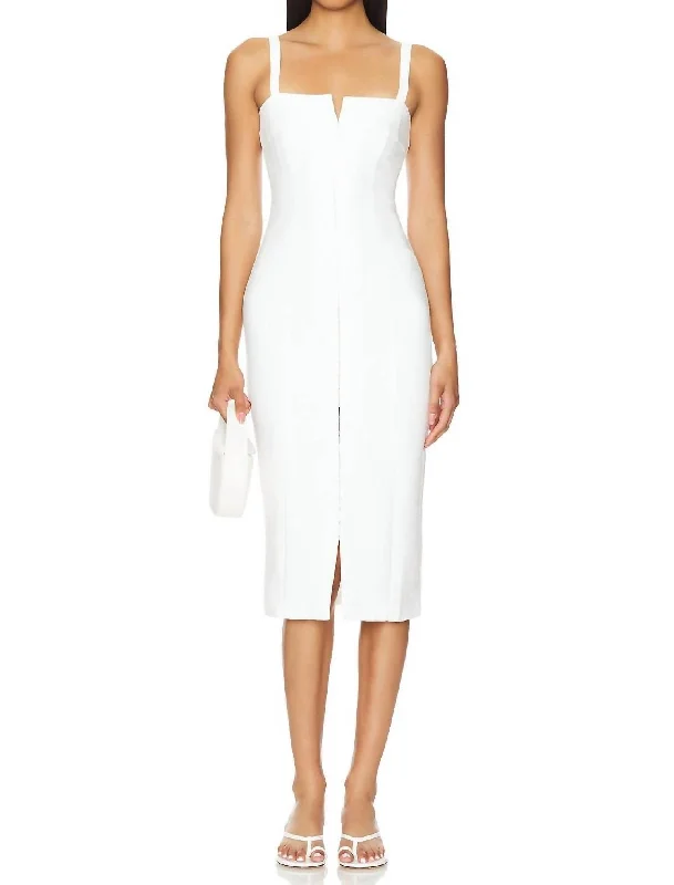 Wardrobe Update Tisha Midi Dress In White