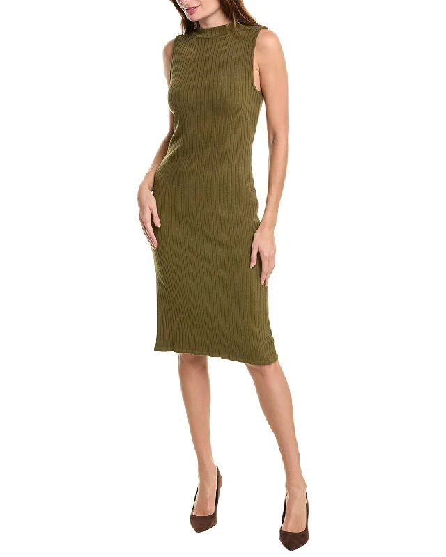 Coastal Beach - Inspired Style Bella Dahl Turtleneck Sleeveless Midi Dress