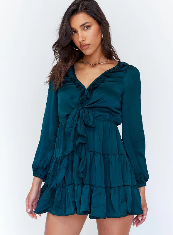 Hollywood Glam Award - Show Style Randi Mini Dress Teal