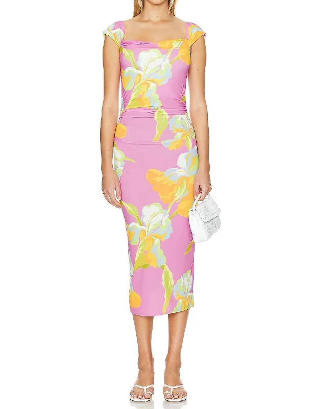 Hot Styles Rebecca Midi Dress In Calypso