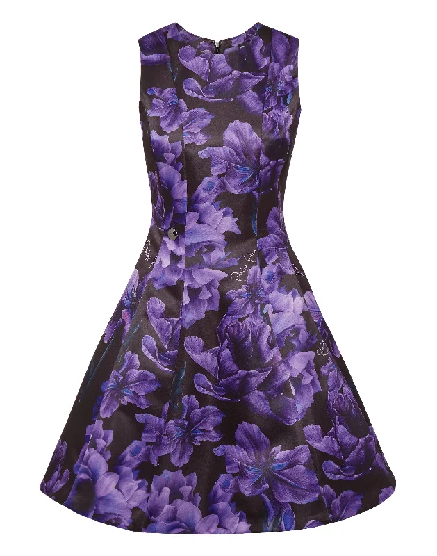 Latest Trends Duchesse Midi Dress Flowers