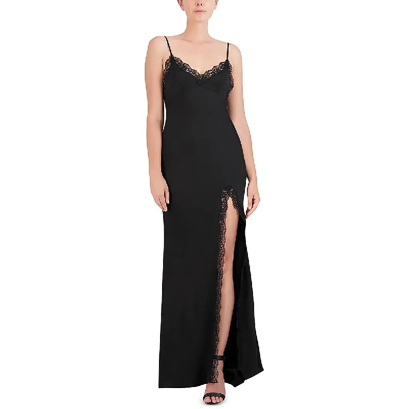 Big Savings Womens Full Length Lace Trim Maxi Dress