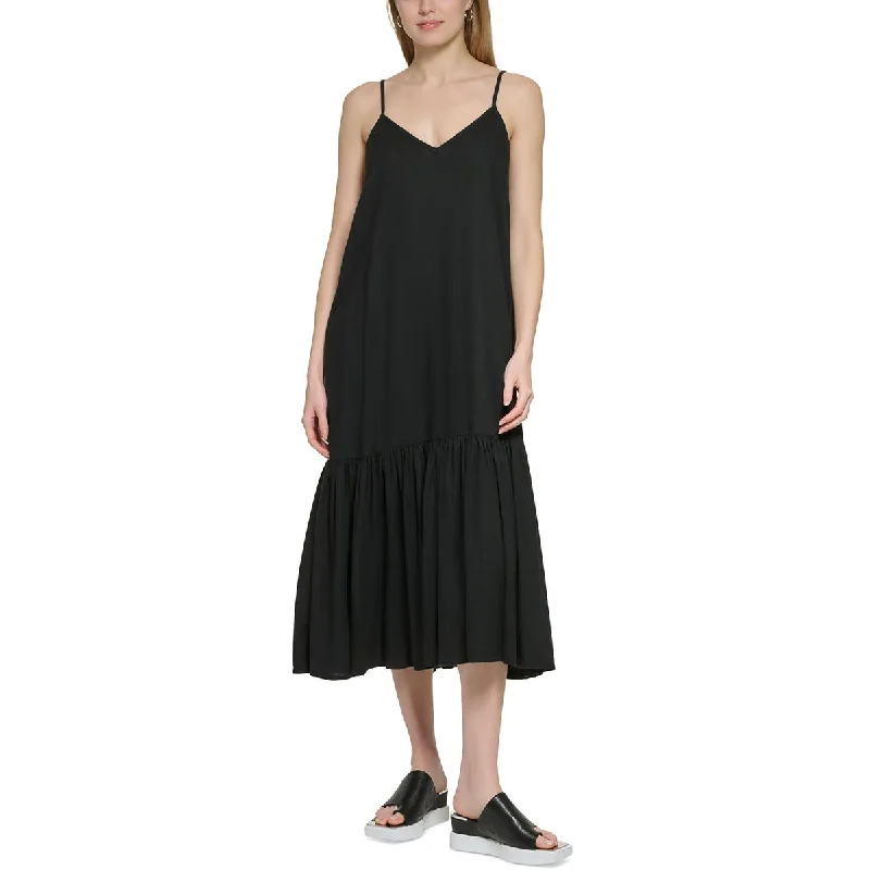 Budget-Friendly Fashion Womens V-Neck Pocket Maxi Dress