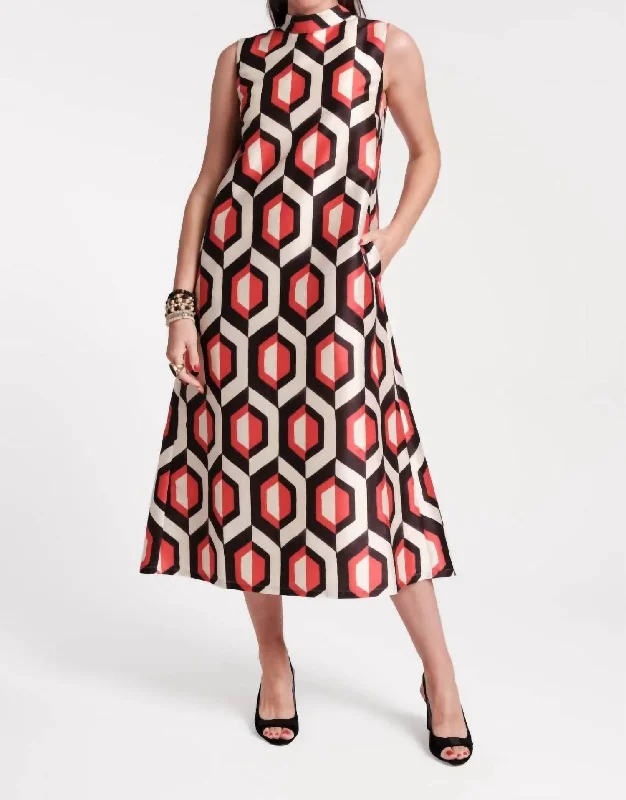 Spring Fashion Diplomat Maxi Dress In Empire Print Jacquard