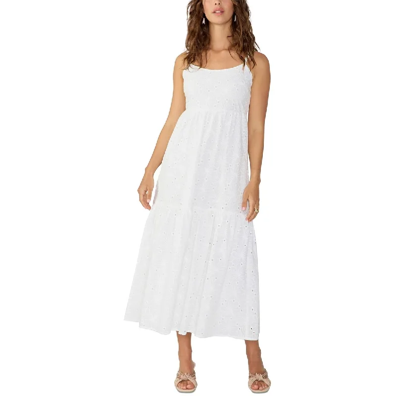 Day-To-Night Styles Womens Cotton Embroidered Maxi Dress