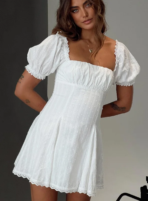 Great Deals On Ethnic Cultural Wear Rabatia Mini Dress White