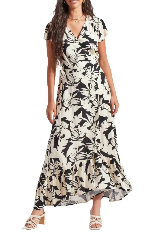 Chic Styles Wrap Up Maxi Dress In Wailea