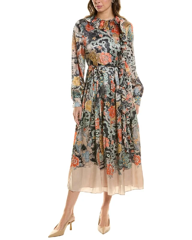 Parisian Effortless Chic Style Valentino Silk Maxi Dress