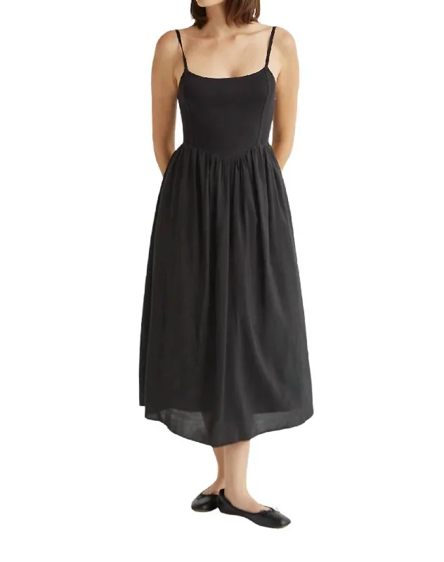 Summer Splash Sale Elena Midi Dress In Black