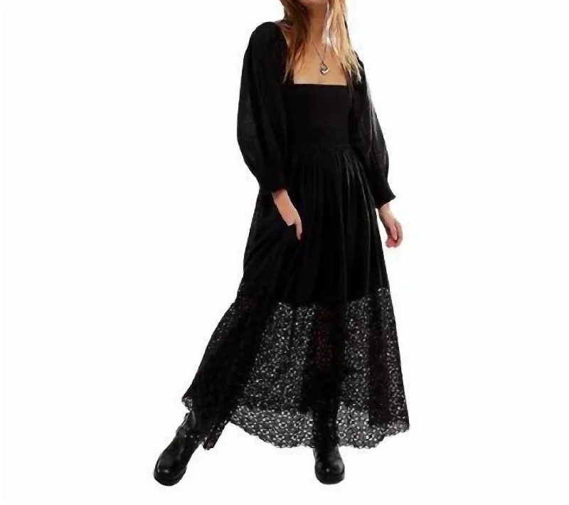 Latest Fashion Perfect Storm Midi Dress In Black