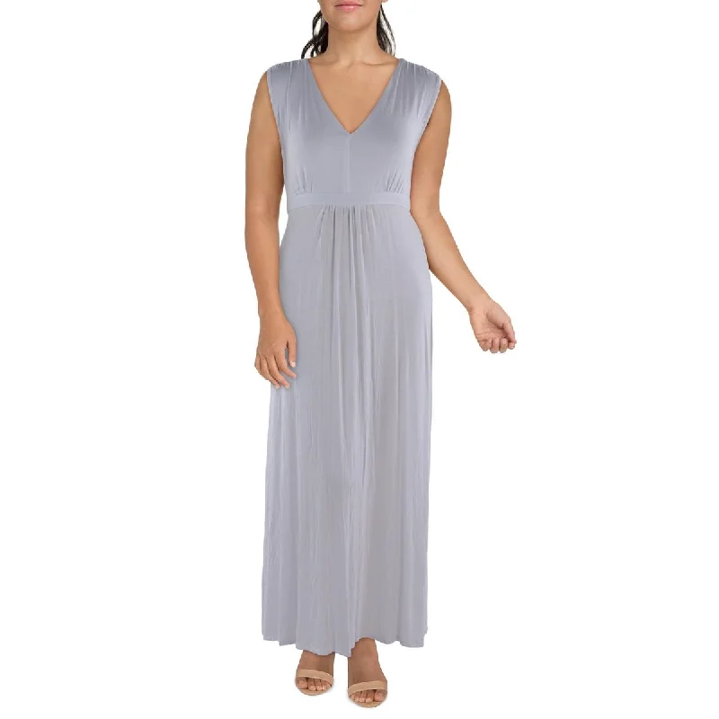 Limited - Stock Plus Womens Full Length Tie Waist Maxi Dress