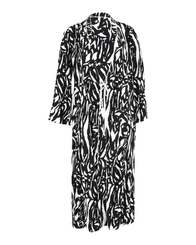 Trendy Styles Rixo Cindy Zebra-Print Wrap Midi Dress in Multicolor Viscose