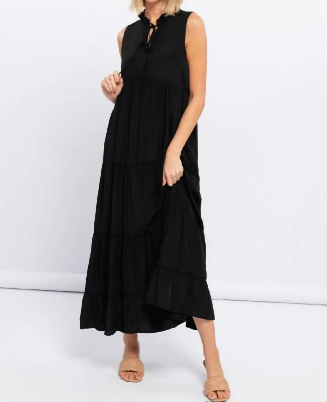 Best-Sellers Tiered Maxi Dress In Black