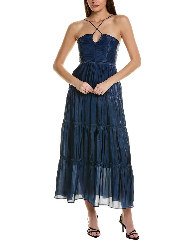 Season Sale JL LUXE Tiered Midi Dress