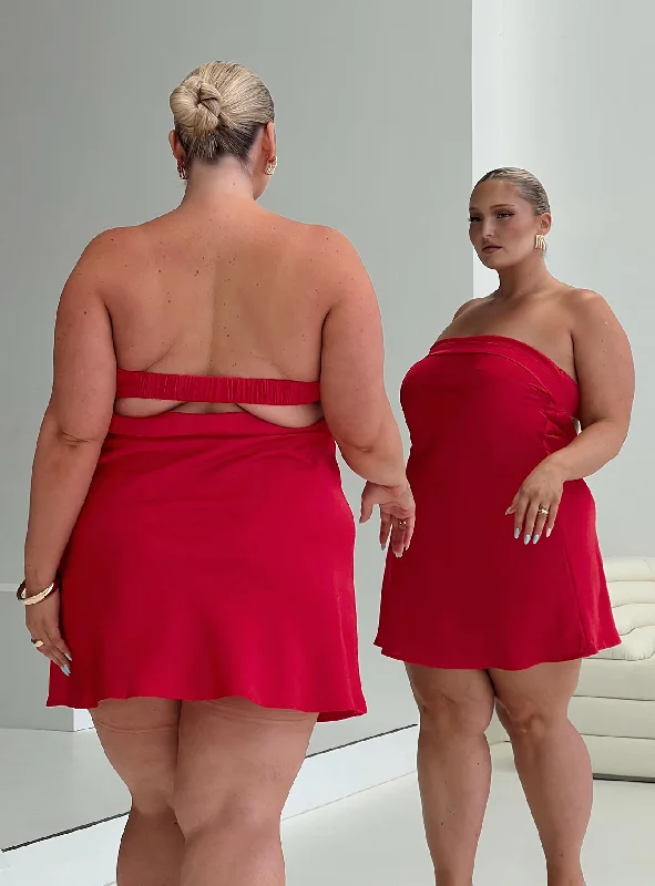 Limited - Edition Drops Phillipa Mini Dress Red Curve