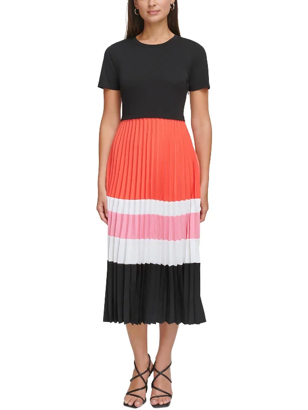 Now On Sale For Chic Urban Styles Womens Colorblock Work day wear Midi Dress