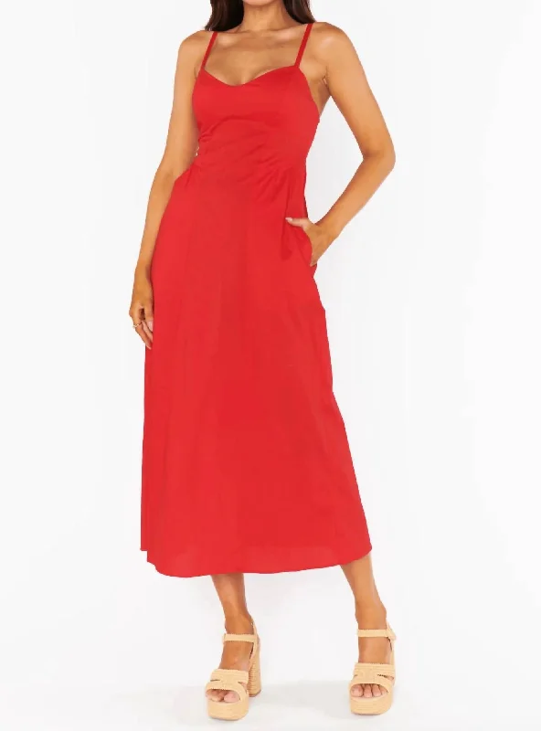 Trend Alert Allegra Midi Dress In Cherry