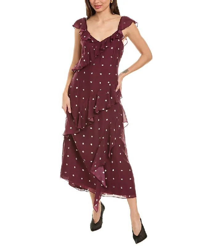 Limited Styles Jason Wu Paint Dot Silk Maxi Dress