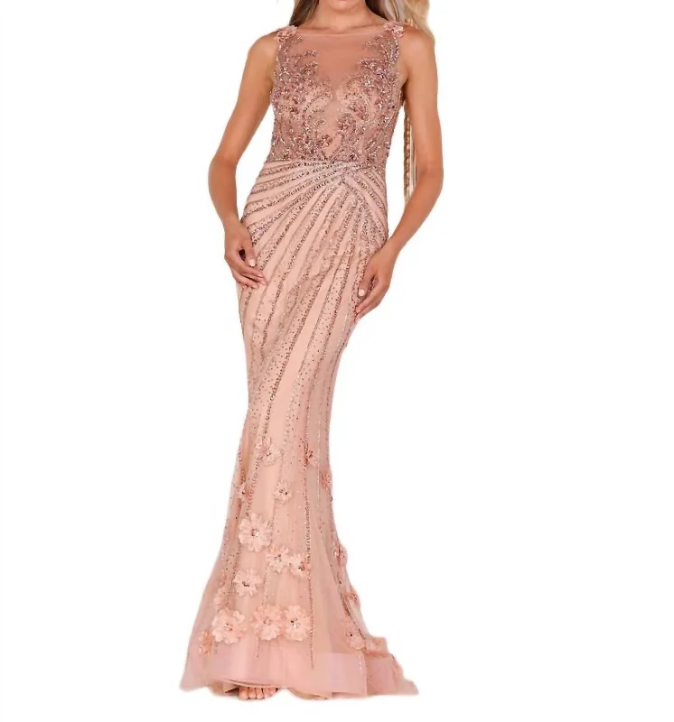 Special Offer Radiant Bodice Maxi Dress In Champ /blush