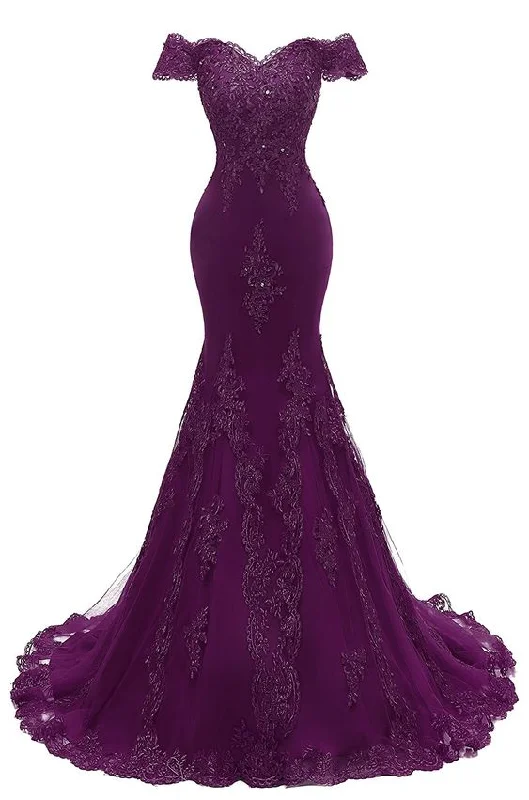 Father'S Day Deals Women's V Neckline Mermaid Lace Long Prom Gown      cg22328