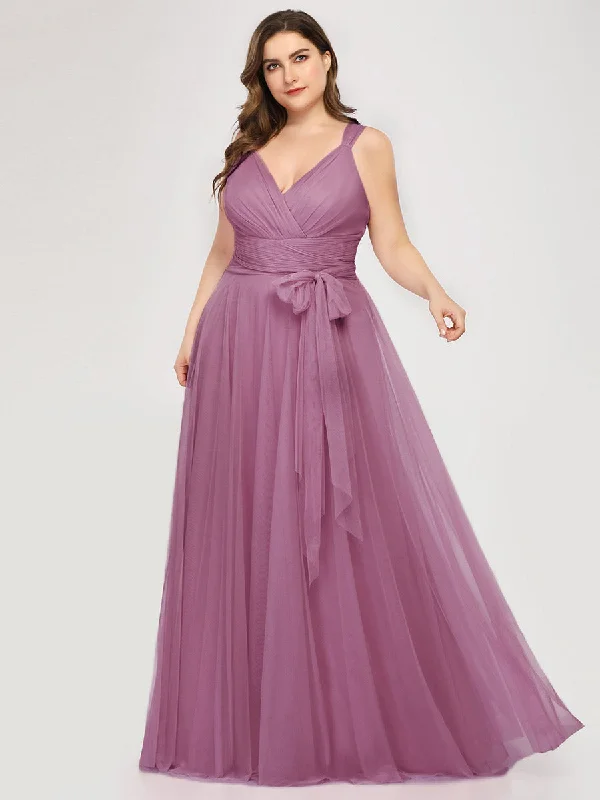 Save On Inspired Styles Plus Size Wholesale Tulle Bridesmaid Dresses for Women