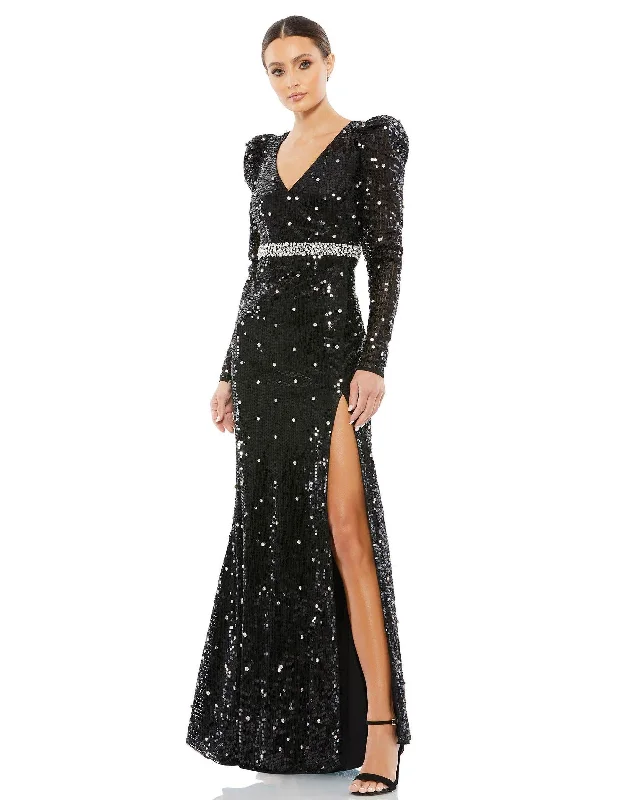 End Of Season Sale Mac Duggal 10736 Long Sleeve Formal Evening Gown