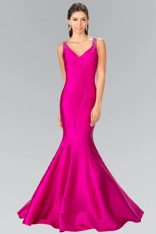 Wardrobe Refresh Sleeveless Mermaid Dress with Sheer Beaded Back by Elizabeth K GL2212