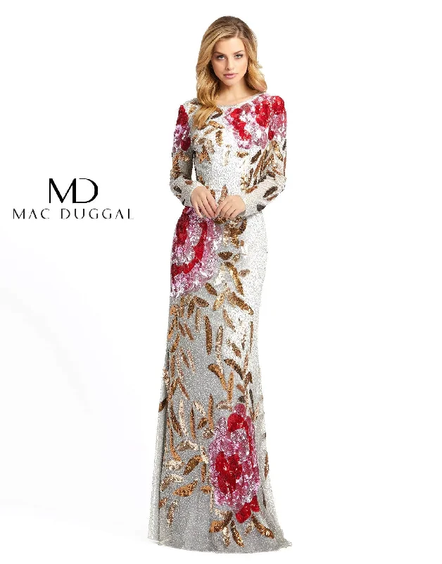 Chic Styles Mac Duggal Long Sleeve Evening Formal Dress Sale