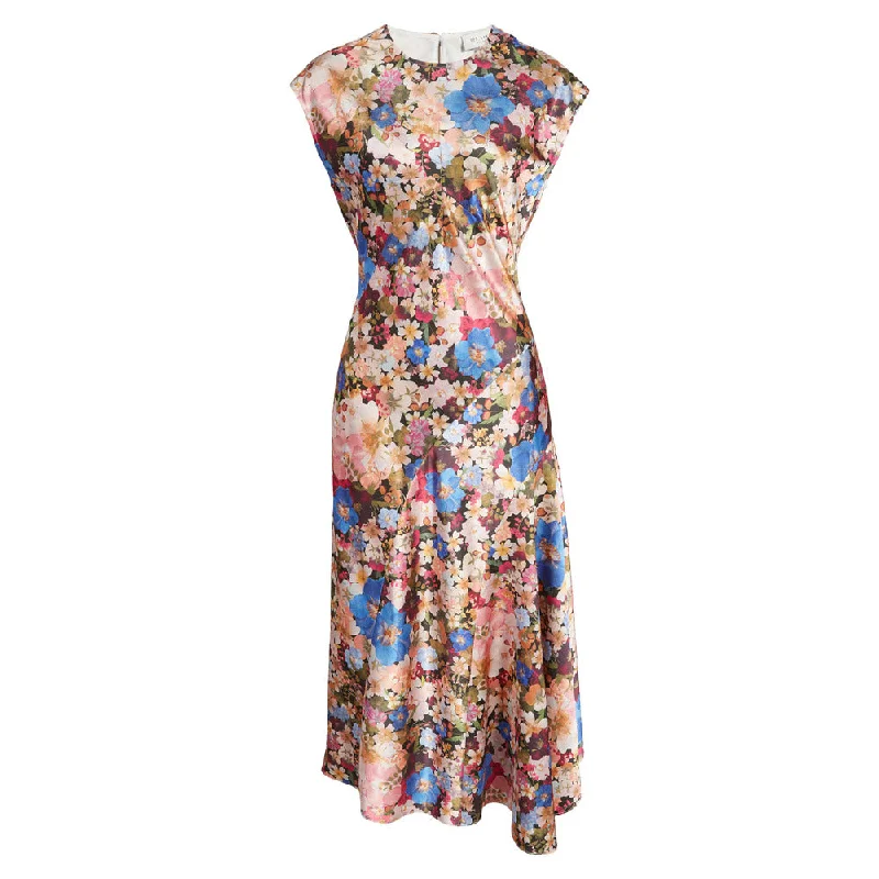 Great Prices On Feminine Styles Ted Baker Women's Slanno Floral Asymmetric Hem Midi Dress