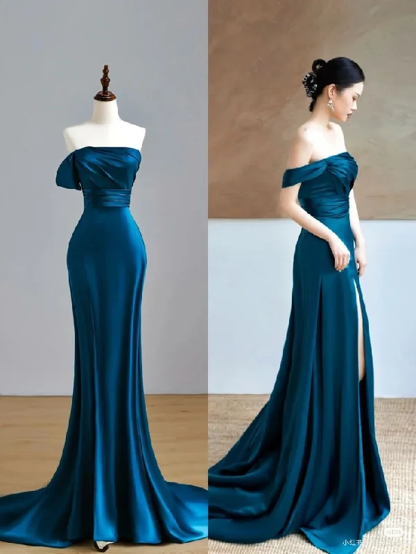 Limited Quantities Elegant Mermaid Satin Long Prom Dress,Mermaid Evening Dress,Pageant Dress  Y4552