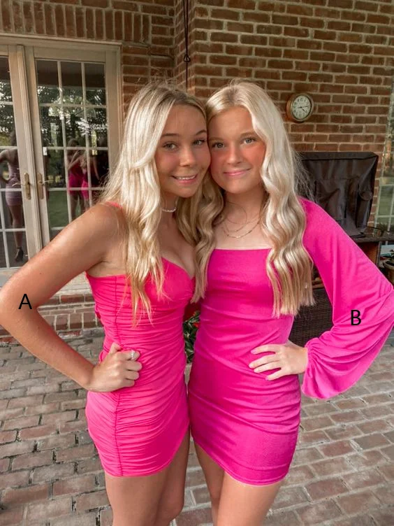 Today Only Pink Bodycon Homecoming Dress      S2019