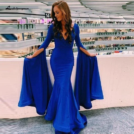 Season Sale Women Mermaid Eeveing Gowns Party prom Dress Long Sleeves    cg14032