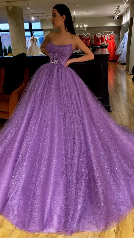 Huge Savings On Parisian Styles 2022 A-line lilac long prom dress ball gown    cg20855