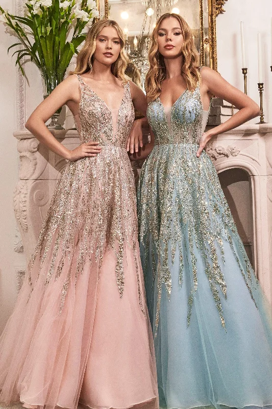 Special Offer Cinderella Divine C135 Formal Glitter Long Prom Gown