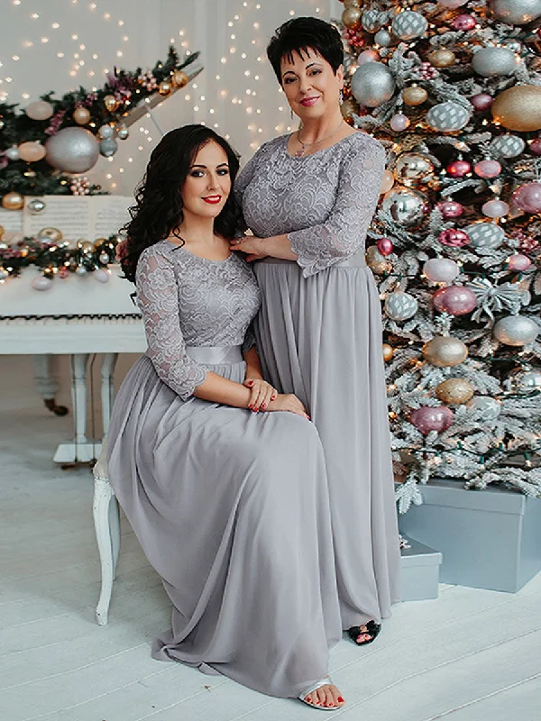 Limited-Time Offer Plus Size Lace Wholesale Bridesmaid Dresses with Long Lace Sleeve