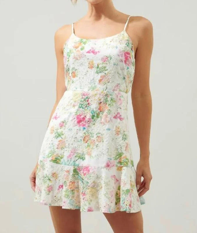 Flash Sale The Sommerset Floral Eyelet Mini Dress In White