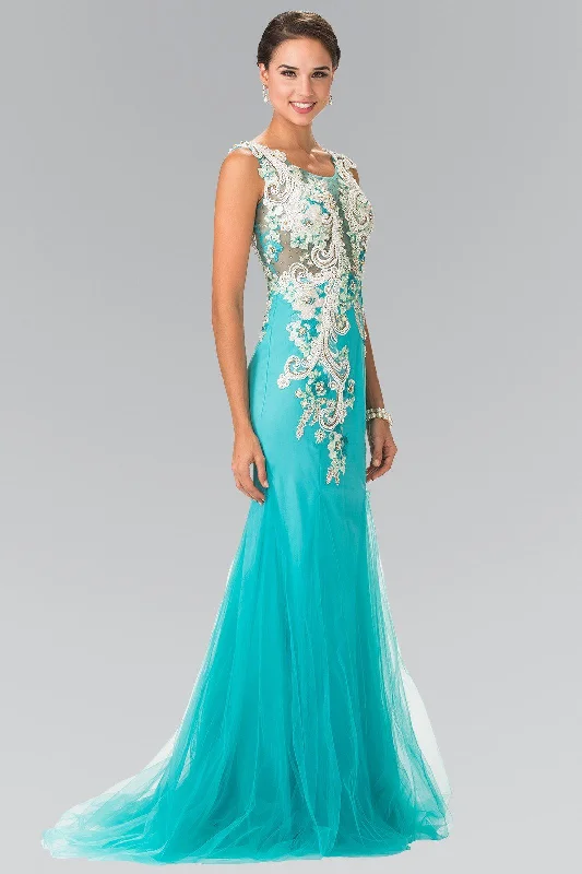 Season Sale Sleeveless Embroidered Mermaid Dress by Elizabeth K GL2318