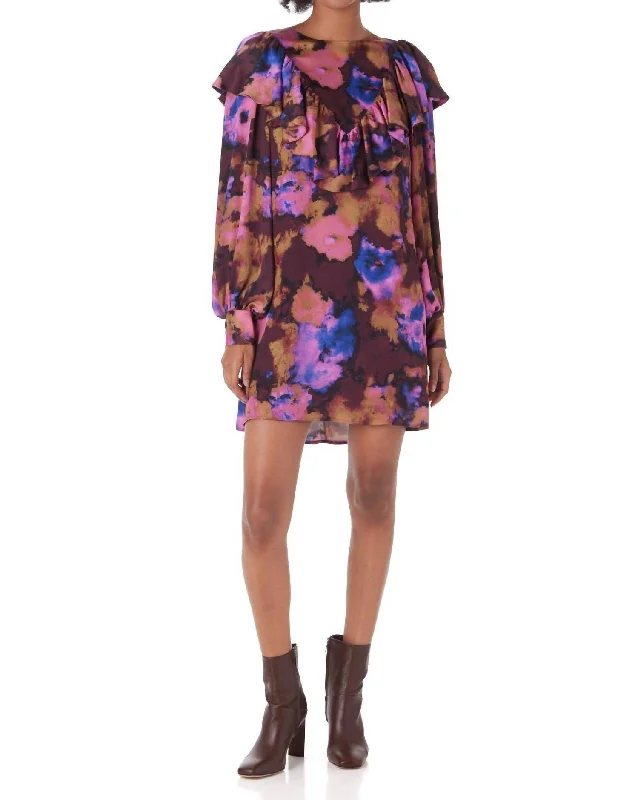 Exclusive Sale Miles Dress In Blurred Floral Moody