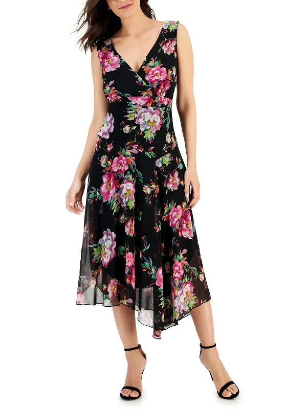 Buy More, Save More Womens Floral Print Crepe Maxi Dress