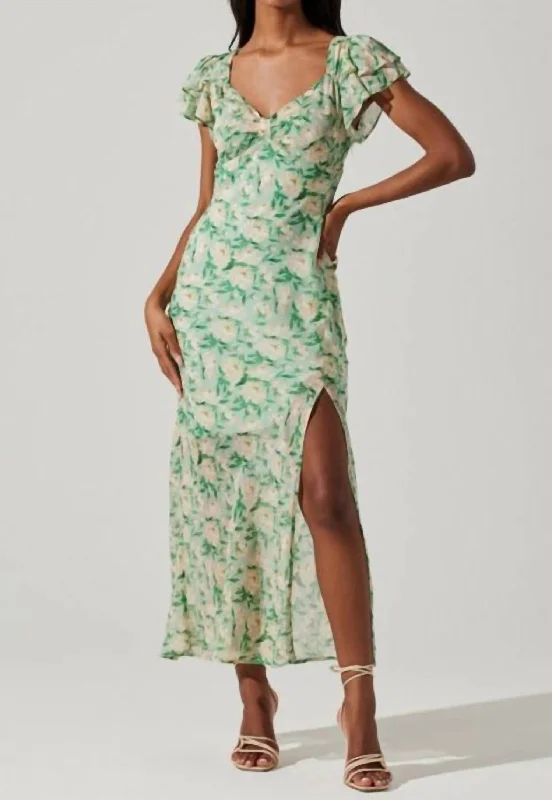 Special Offer Maisy Dress In Green Floral