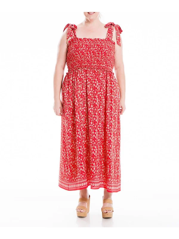 Discounts On Casual Weekend Styles Plus Womens Floral Smocked Midi Dress