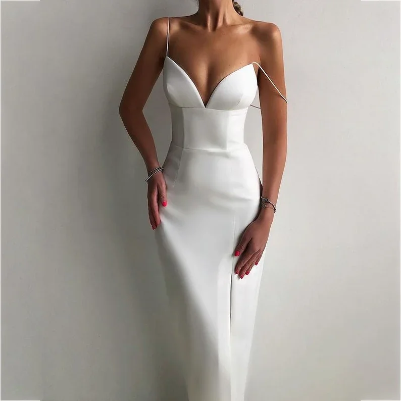 Stylish Looks Backless Dress Bodycon Dress Bandage Runway Dress V Neck Dress Maxi Evening Dress    S2389