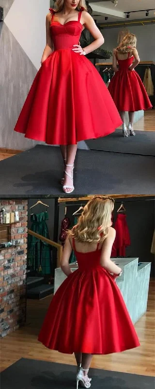 Limited Quantities red ball gown tea length formal dresses for prom   cg14443