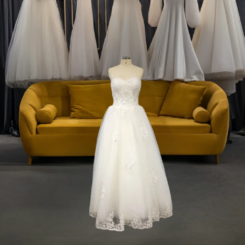 Limited - Stock Floor Length Wedding Dresses with casual simply styles