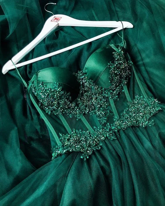 Today Only Prom Dress, Ball Gown, Formal Dress, Evening Gown, Emerald Green Dress       cg23342