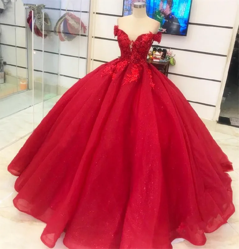 Seasonal Sale Red Ball Gown Long Prom Dress         cg23461