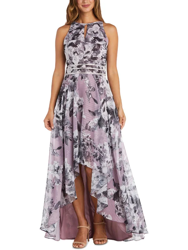 Save On Inspired Styles Womens Chiffon Floral Evening Dress