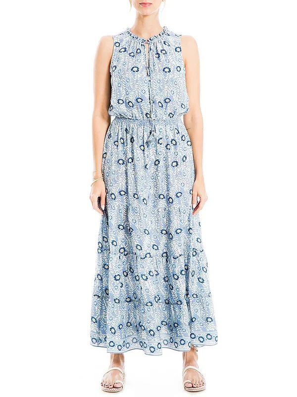 Grab Romantic Date - Night Styles Now Womens Floral Tiered Maxi Dress